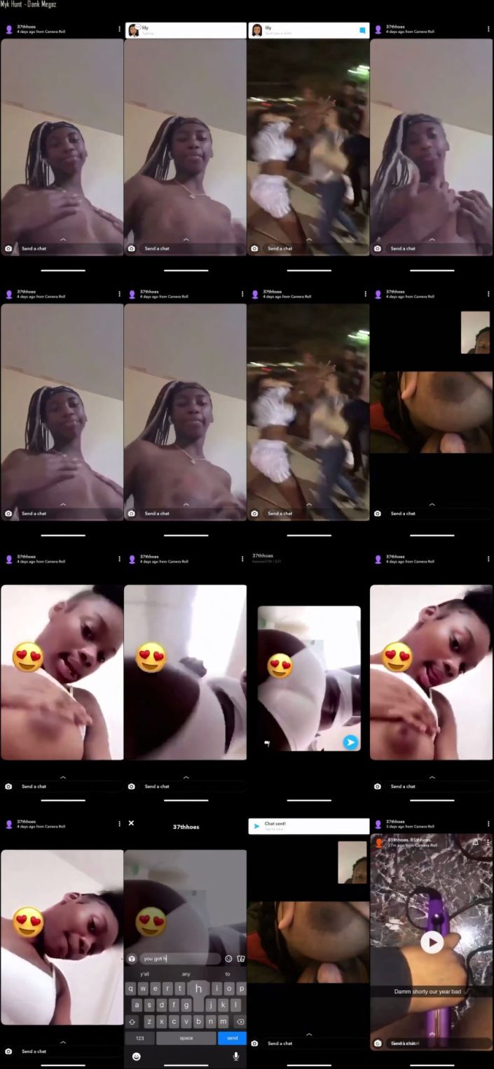 Collage of various Snapchat screenshots with different people.