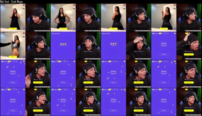 Collage of streaming and gaming reactions.