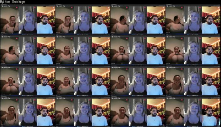 Multiple video call screenshots with various expressions.